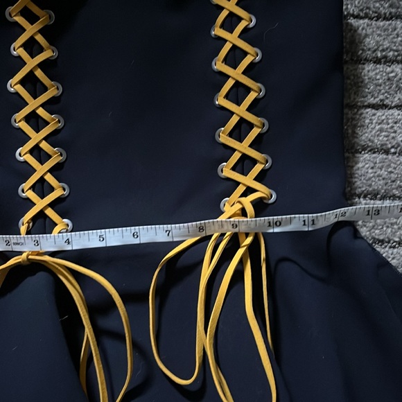 Strapless navy corset/lace up top- small NWT - Picture 7 of 9